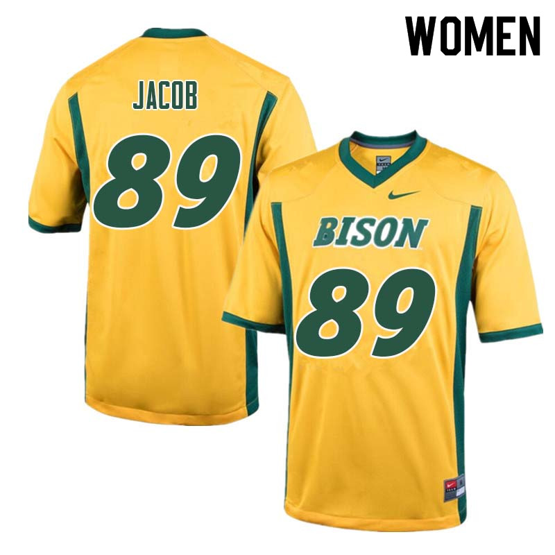 Women #89 Cole Jacob North Dakota State Bison College Football Jerseys Sale-Yellow